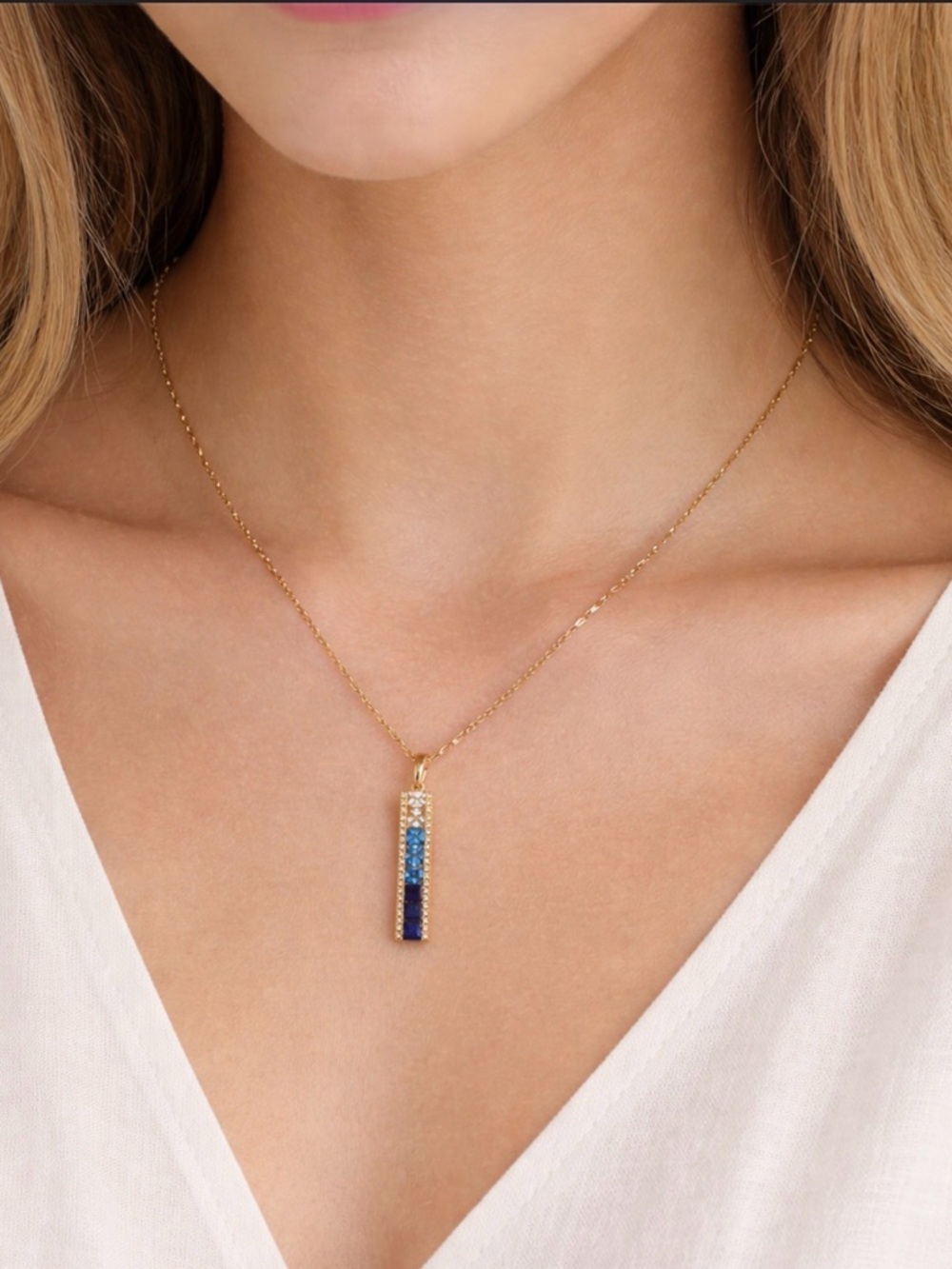 Vince Camuto Ombre Blue CZ
Pendant Necklace